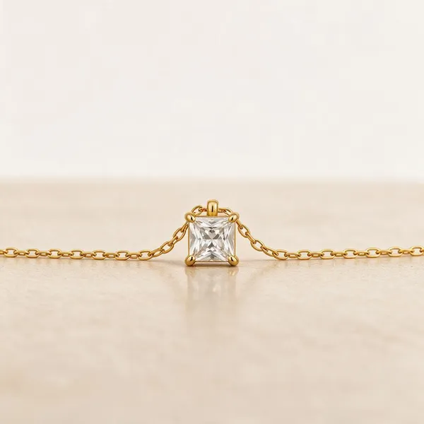 Gold_Stainless_Steel_Square_Cz_Solitaire_Necklace_For_Women