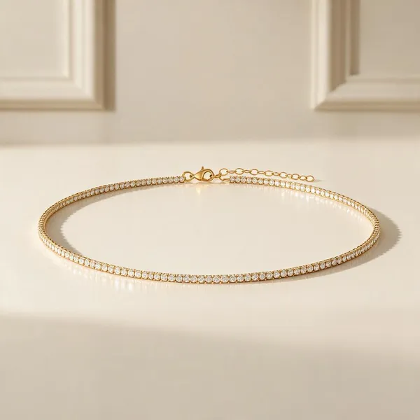Gold_Stainless_Steel_Tennis_Choker_Necklace_For_Women