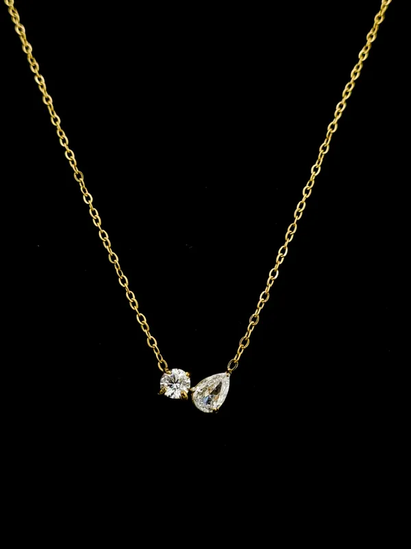 Toi_et_Moi_CZ_Round_and_Pear_Necklace