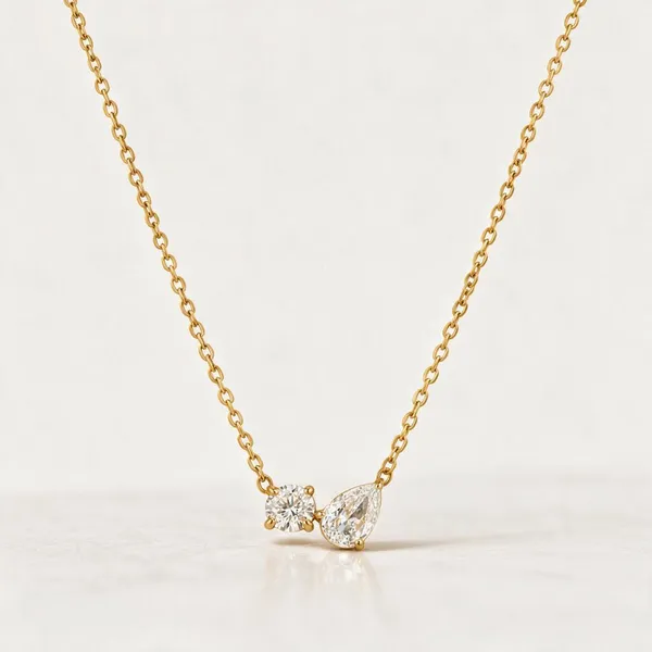 Gold_Stainless_Steel_Cz_Round_Pear_Pendant_Necklace_For_Women