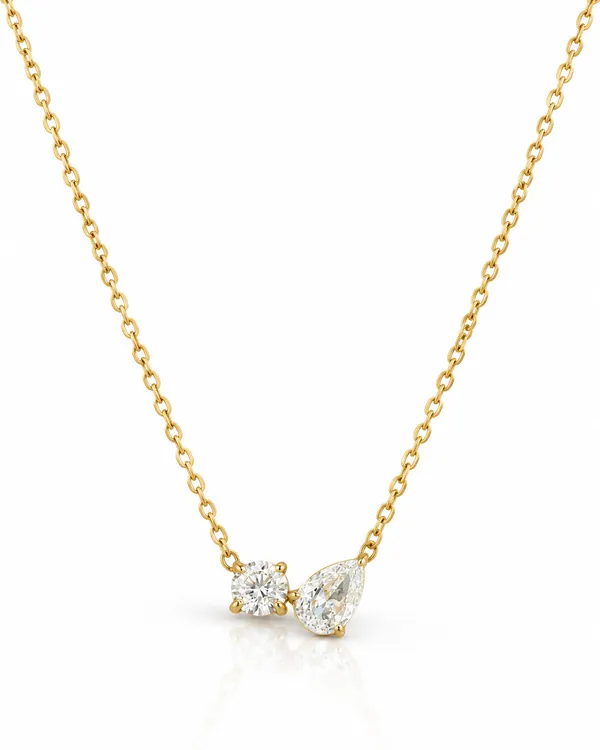 Gold_Stainless_Steel_Cz_Round_Pear_Pendant_Necklace_For_Women