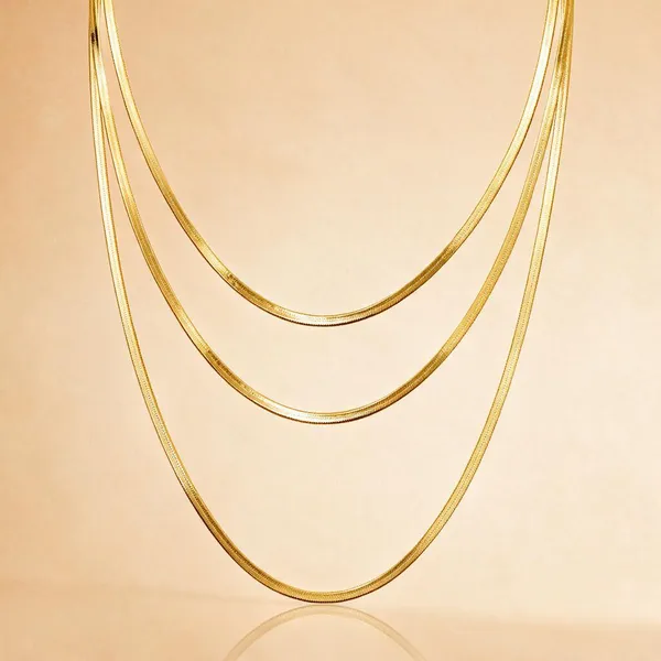 Gold_Stainless_Steel_Triple_Snake_Chain_Necklace_For_Women