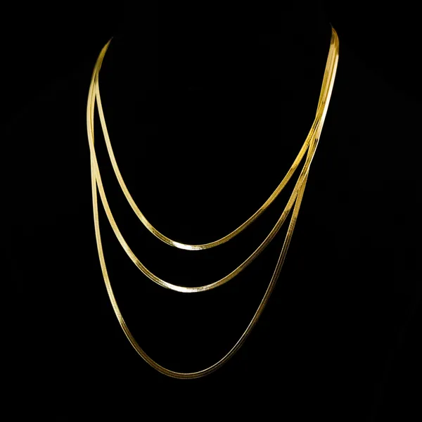 Gold_Stainless_Steel_Triple_Snake_Chain_Necklace_For_Women