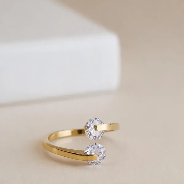 Gold_Stainless_Steel_Bypass_Crystal_Ring_For_Women