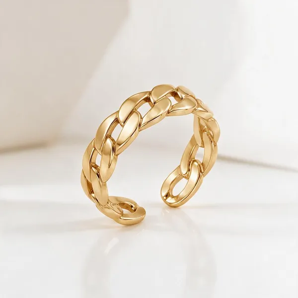 Gold_Stainless_Steel_Curb_Link_Ring_For_Women