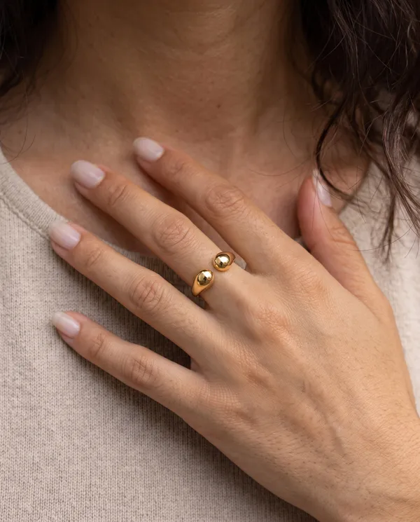 Gold_Stainless_Steel_Double_Orb_Open_Ring_For_Women