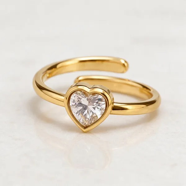 Gold_Stainless_Steel_Heart_Cz_Bezel_Solitaire_Open_Ring_For_Women