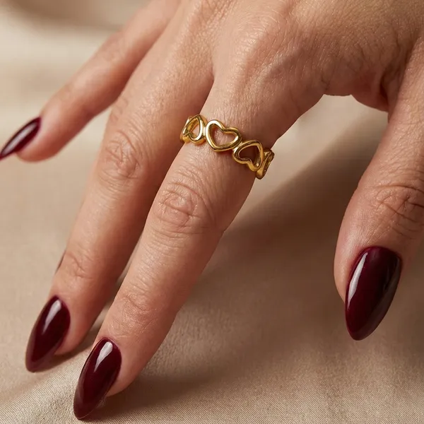 Gold_Stainless_Steel_Heart_Eternity_Band_Ring_For_Women
