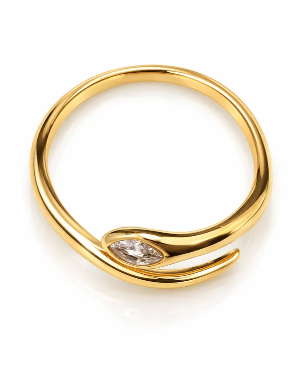 Gold_Stainless_Steel_Marquise_Cz_Bypass_Ring_For_Women