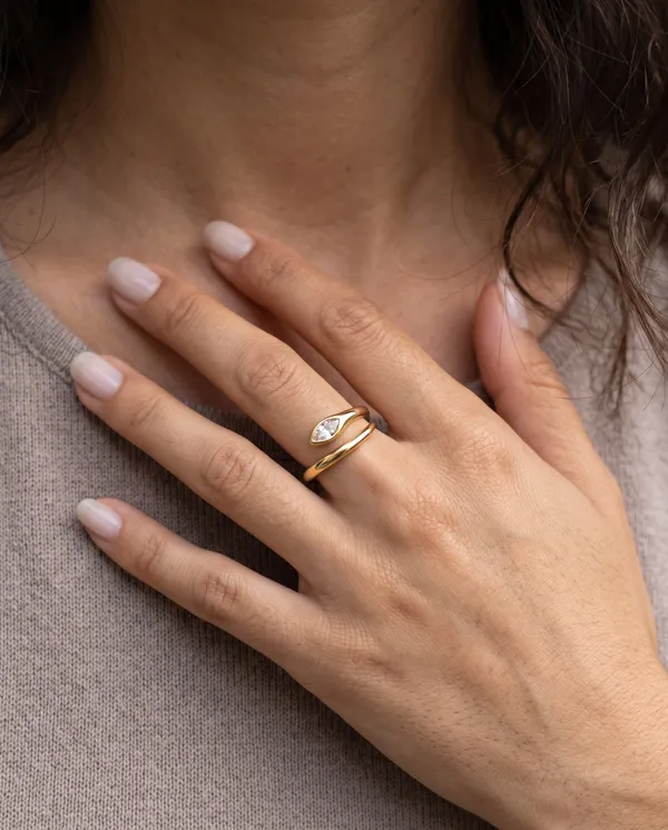 Gold_Stainless_Steel_Marquise_Cz_Bypass_Ring_For_Women