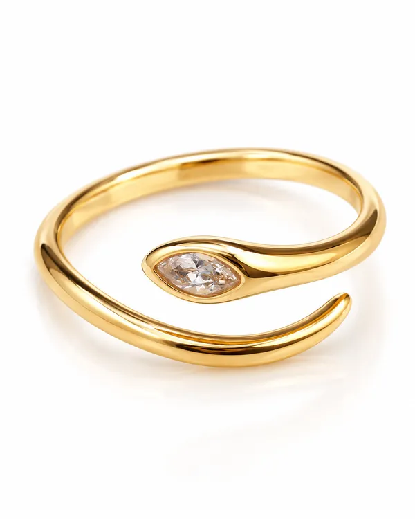 Gold_Stainless_Steel_Marquise_Cz_Bypass_Ring_For_Women