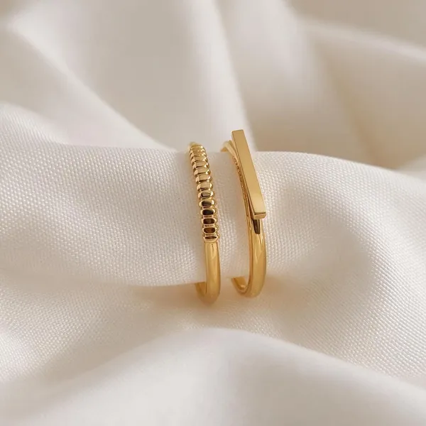 Gold_Stainless_Steel_Modern_Duet_Ring_Set_For_Women