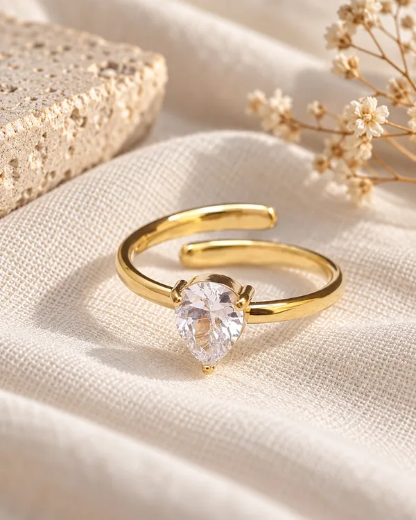 Pear_CZ_Adjustable_Wrap_Ring