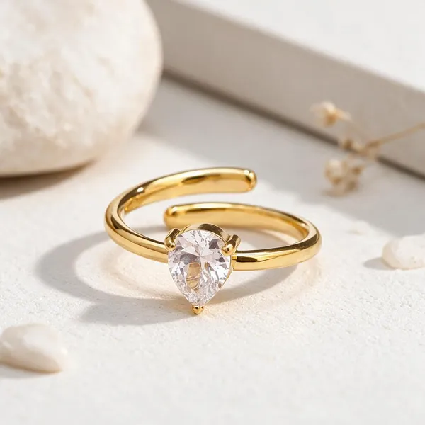 Gold_Stainless_Steel_Pear_Cz_Adjustable_Wrap_Ring_For_Women
