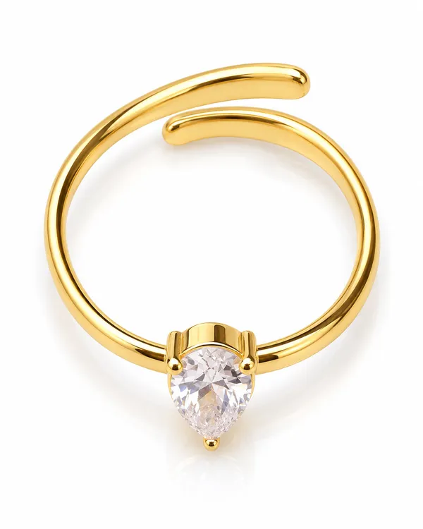 Gold_Stainless_Steel_Pear_Cz_Adjustable_Wrap_Ring_For_Women