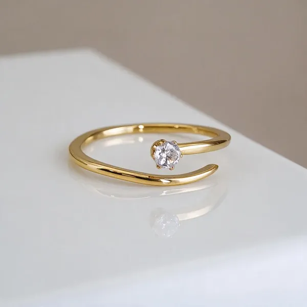 Gold_Stainless_Steel_Solitaire_Bypass_Ring_For_Women