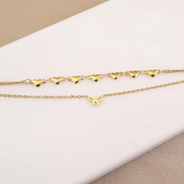 Gold_Stainless_Steel_Heartline_Anklet_For_Women