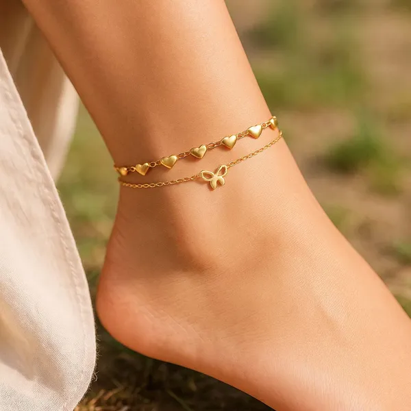 Gold_Stainless_Steel_Heartline_Anklet_For_Women
