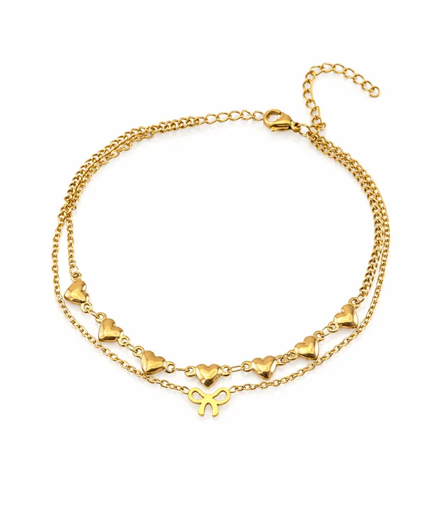 Gold_Stainless_Steel_Heartline_Anklet_For_Women