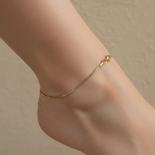 Gold_Stainless_Steel_Essential_Chain_Anklet_For_Women