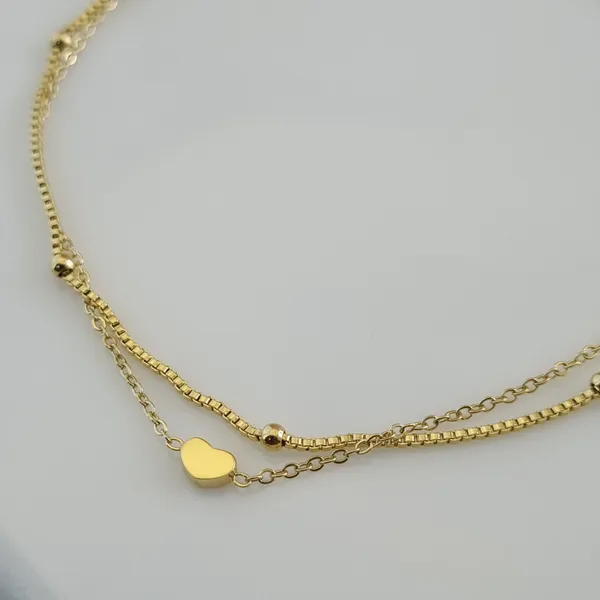 Gold_Stainless_Steel_Eternal_Heart_Anklet_For_Women