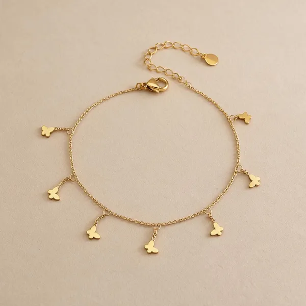 Gold_Stainless_Steel_Fluttering_Charm_Anklet_For_Women