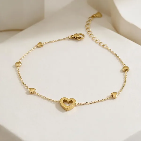 Gold_Stainless_Steel_Heart_Charm_Anklet_For_Women