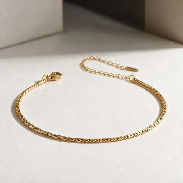 Gold_Stainless_Steel_Minimalist_Link_Anklet_For_Women