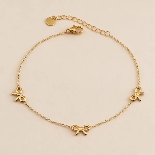 Gold_Stainless_Steel_Knot_Motif_Anklet_For_Women