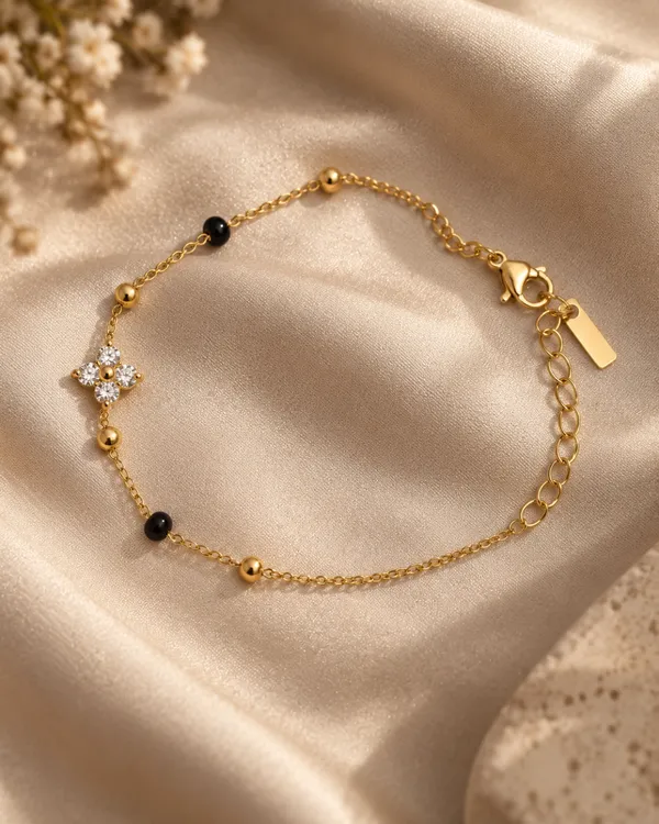 Gold_Stainless_Steel_Crystal_Star_Mangalsutra_Bracelet_For_Women