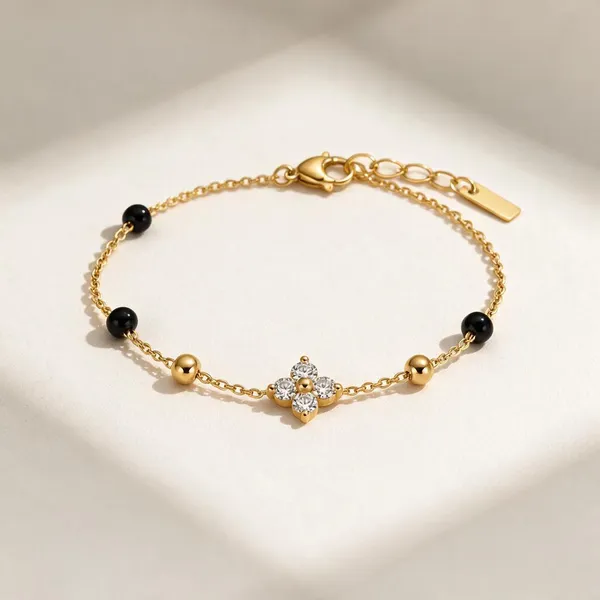 Gold_Stainless_Steel_Crystal_Star_Mangalsutra_Bracelet_For_Women