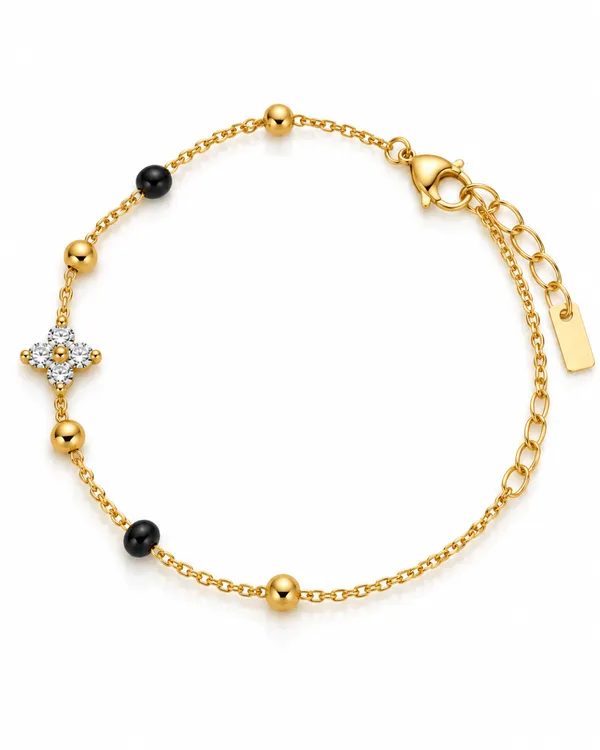 Gold_Stainless_Steel_Crystal_Star_Mangalsutra_Bracelet_For_Women