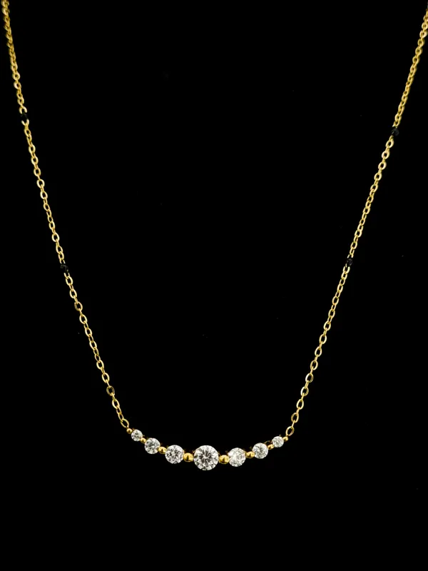 Gold_Stainless_Steel_Graduated_Cz_Arc_Mangalsutra_For_Women