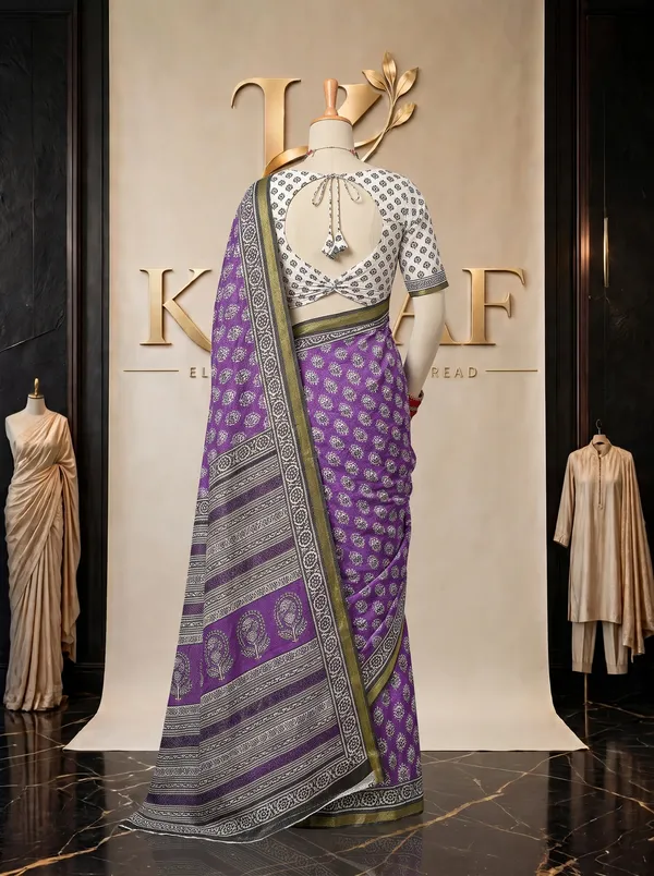 Signature_Jalpari_Premium_Purple_Mal_Mal_Cotton_Saree_with_Blouse_Piece_|_Lightweight_&_Breathable_Saree_for_Women