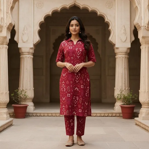 Red_Printed_Straight_Kurta_Set_for_Women