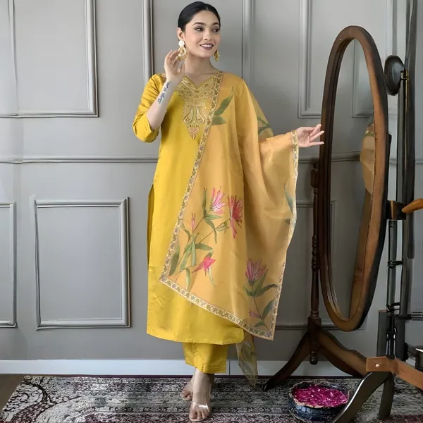 Mustard_Straight_Fit_Kurta_Set_for_Women