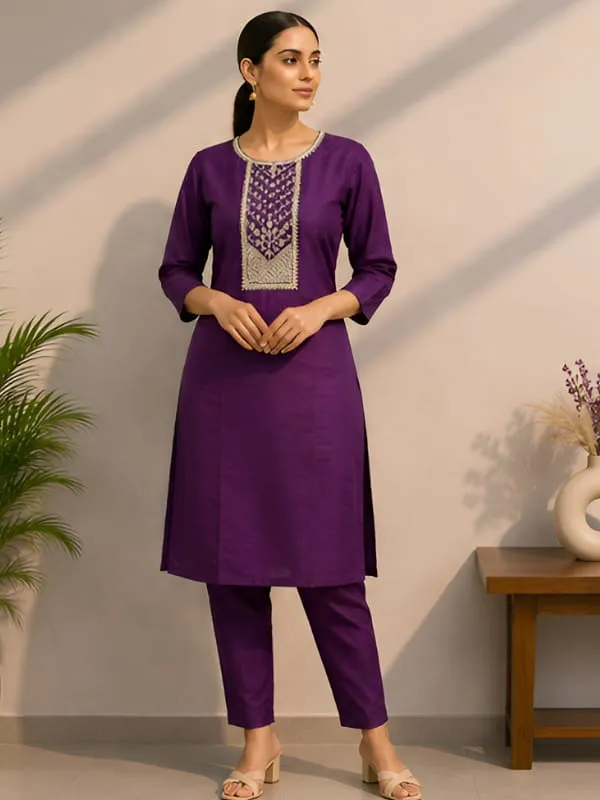 Purple_Straight_Kurta_Pant_Set_for_Women