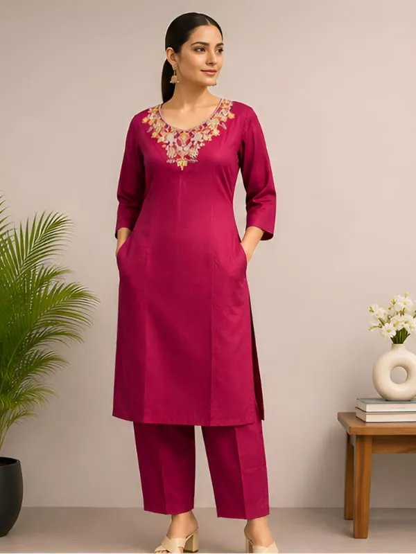 Pink_Embroidered_Straight_Kurta_Set_for_Women
