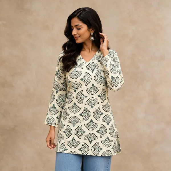 Ivory_Printed_Straight_Kurta_For_Women