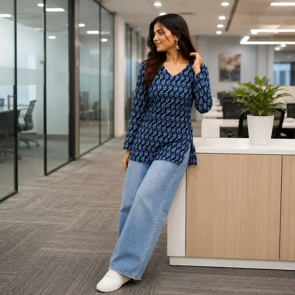Navy_Printed_Straight_Kurta_for_Women