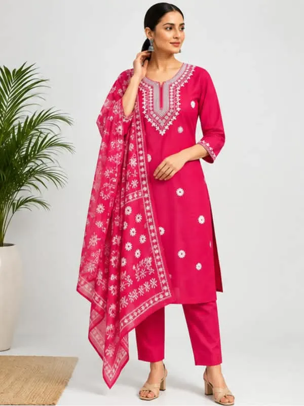 Pink_Embroidered_Straight_Suit_Set_With_Dupatta_For_Women