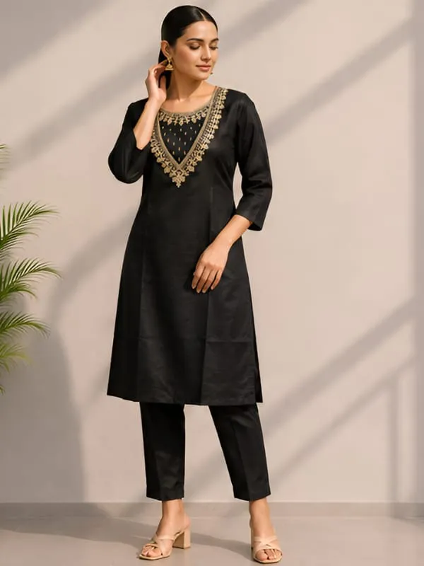 Black_Straight_Kurta_Set_for_Women