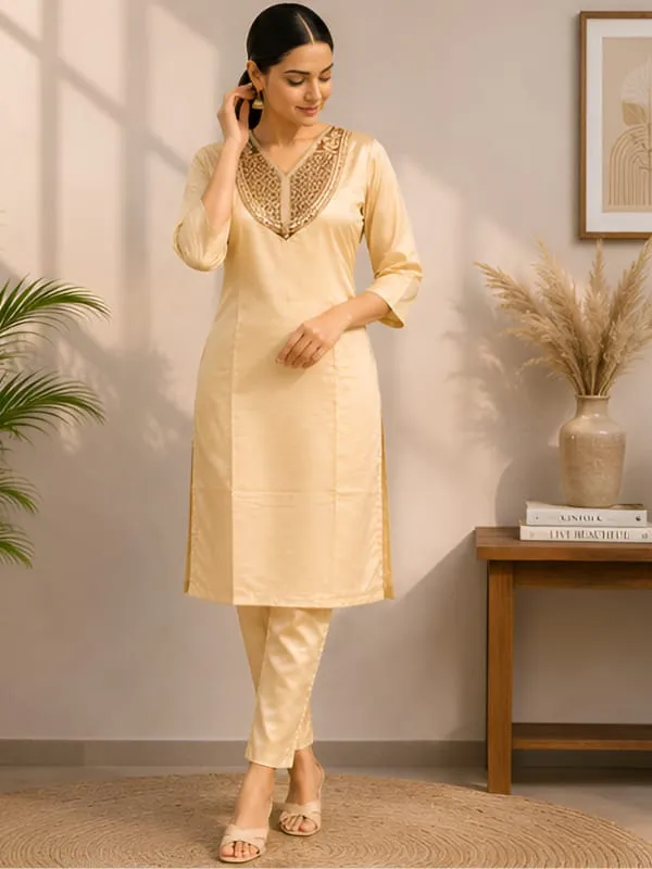 Cream_Embroidered_Straight_Kurta_Set_for_Women