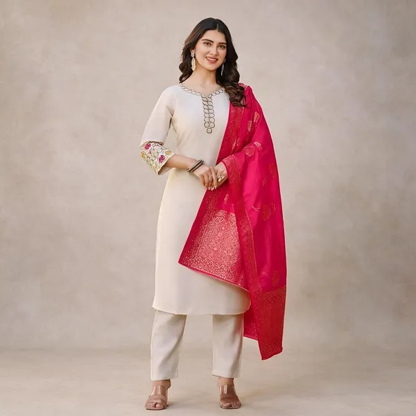 Cream_Embroidered_Straight_Kurta_Set_for_Women