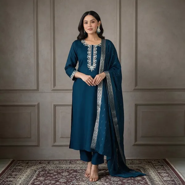 Blue_Embroidered_Straight_Kurta_Set_for_Women