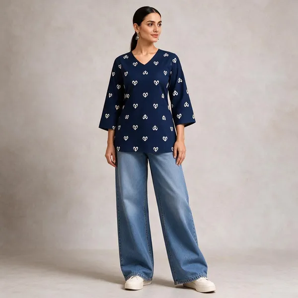 Navy_Printed_Regular_Fit_Kurta_for_Women
