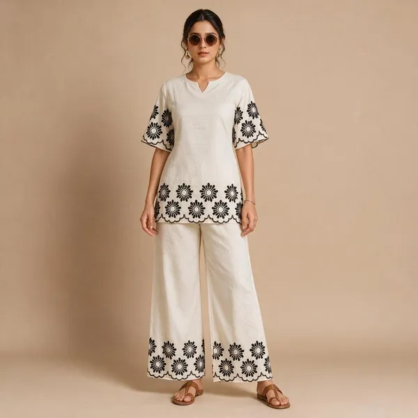 Off_White_Floral_Kurta_Palazzo_Set_for_Women