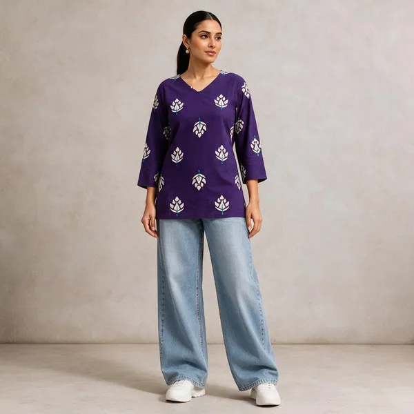 Purple_Printed_Straight_Fit_Top_for_Women