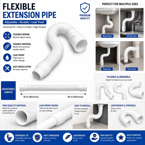 ZMZ_V-Premium_PVC_Flexible_Waste_Pipe_1-1/4"_Heavy_Duty_Water_Drain_Pipe_for_Kitchen_Sink_32_mm_Plumbing_Pipe_(Plastic)