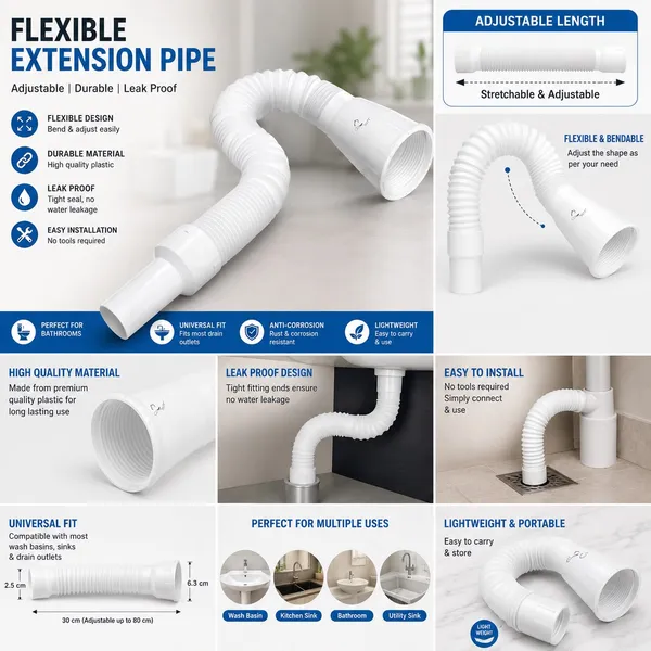 ZMZ_V-Premium_PVC_Flexible_Waste_Pipe_1-1/4"_Heavy_Duty_Water_Drain_Pipe_for_Kitchen_Sink_32_mm_Plumbing_Pipe_(Plastic)